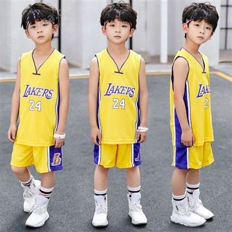 儿童篮球运动服定制 男童篮球服套装定logo 运动服厂家 夏季无袖运动背心定做
