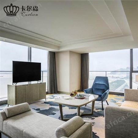 卡尔森苏州酒店宾馆家具木饰面定制生产厂家 专业定制公寓民宿客房门床全套家具