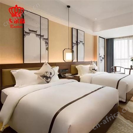 卡尔森苏州家具厂样板房双人床商务酒店现代简约宾馆客房全套床头柜工程家具批发定制