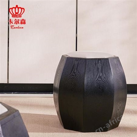 卡尔森苏州家具厂新中式禅意实木鼓凳客厅会客圆茶凳鼓墩家具定制