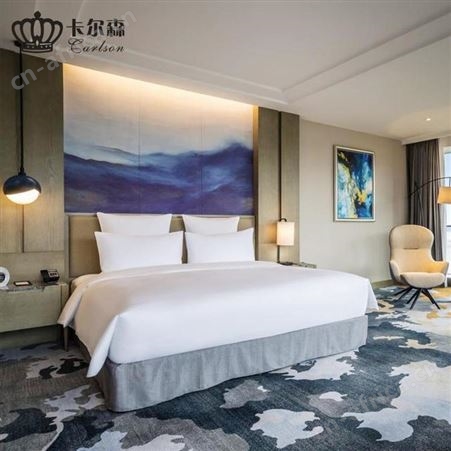 卡尔森苏州酒店宾馆家具木饰面定制生产厂家 专业定制公寓民宿客房门床全套家具