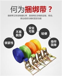 旺业机电-云南货物捆绑带拉紧器货物固定行李捆绑带货车刹车带收紧器-无钩款9米