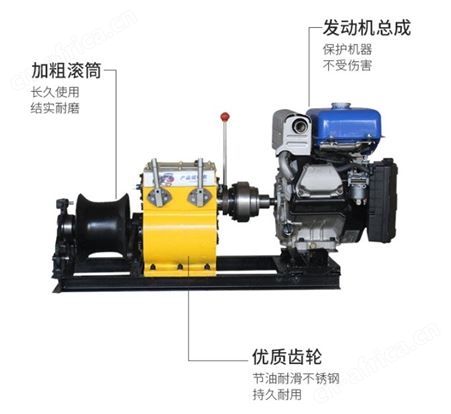 旺业机电-云南绞磨机电力承载装修施工绞磨机-新型5吨雅马哈汽油机-绞磨机订制