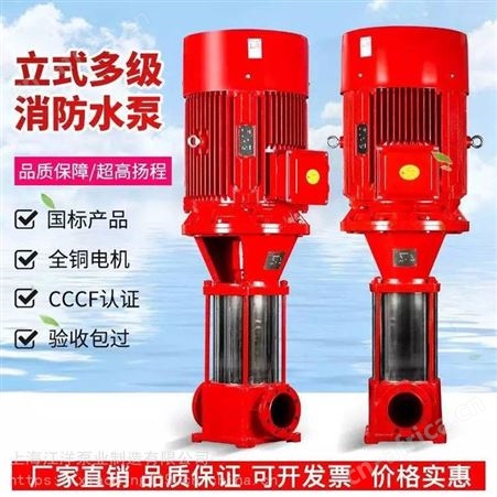 立式多级泵XBD9.5/45G-GDL55kw不锈钢多级离心泵程95m流量45L/S口径150