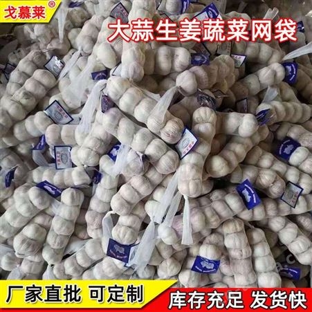 厂家加工定制大蒜专用网丝袋大蒜头网兜袋乳白色小网眼包装袋子戈慕莱