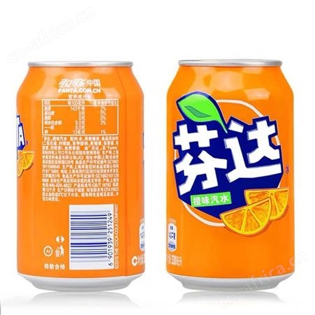 芬达听装330ml*24罐整箱碳酸饮料 橙味汽水矮易拉罐饮品