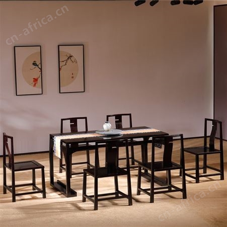 供应非洲酸枝木餐桌 中高档红木家具 非洲红花梨汉式餐桌