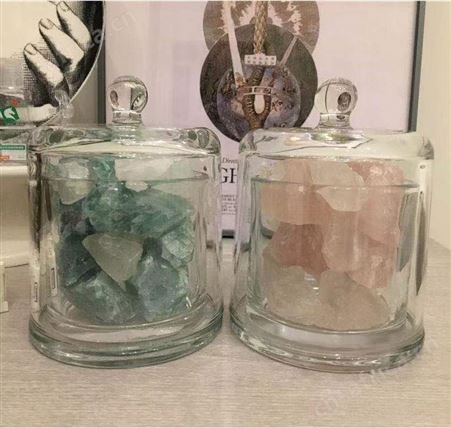小号玻璃金钟罩蜡烛杯水晶石扩香收纳防尘防水diy手办摆件210ml