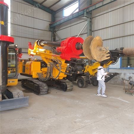 全新地基桥墩桩基打桩机 液压履带式旋挖钻机 冲击式高风压凿岩机