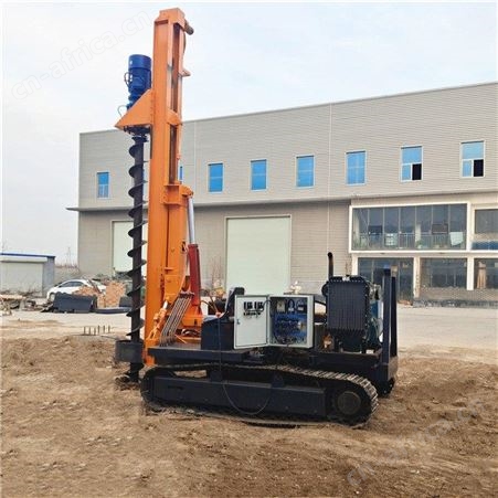 一次成孔振动打桩锤 3米全液压气动凿岩机 地基螺旋光伏打桩机