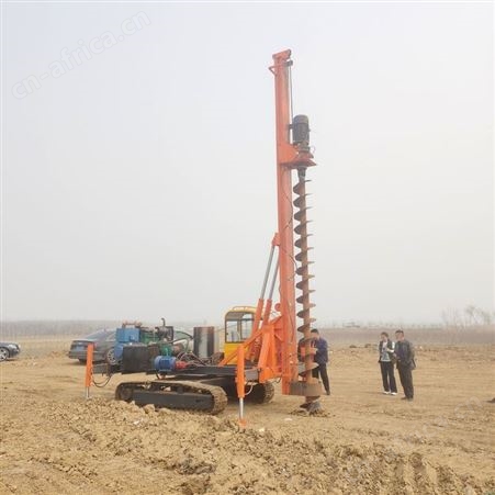 桥梁钻孔机建筑桩机 液压螺旋地基引孔桩机 小型3米多角度打桩机
