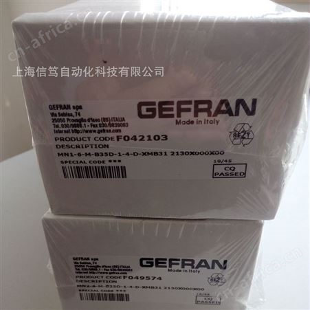 GEFRAN杰佛伦熔体压力传感器MN1-6-M-B35D-1-4-D-XMB31  F042103