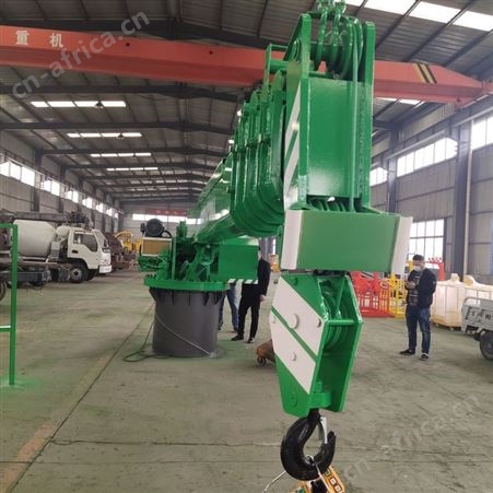 小型全液压船吊码头吊创佳定制6-20吨船用码头用固定伸缩臂起重机