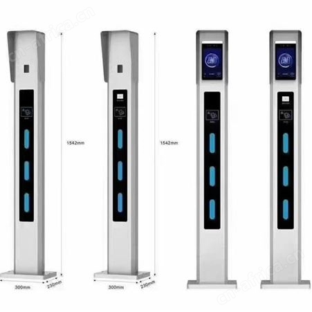 人脸识别机门禁读卡器开关支架铝合金不锈钢方钢立柱