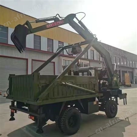 农用四驱挖掘运输一体车 创佳定制 四不像龙门吊挖 白事下葬车