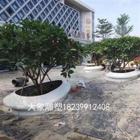 玻璃钢白色树池坐凳定做户外景观造型座椅使用干净整洁