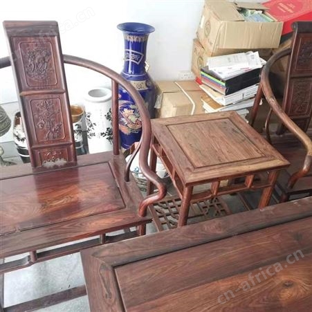 高价收购二手红木家具-老红木凳回收