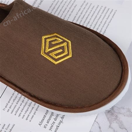 星级酒店一次性拖鞋 全棉汗衫布拖鞋 防滑加厚底定制logo