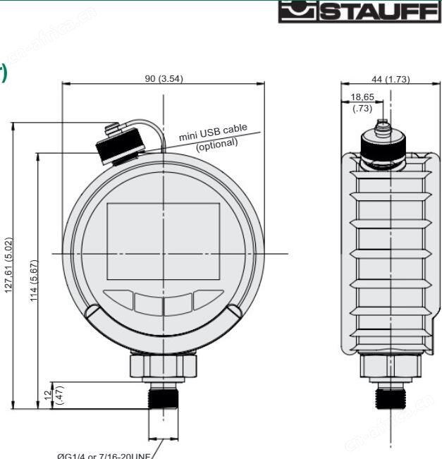STAUFF软管SMS-20/M1/4-B-OR-1500-B-W3适配器