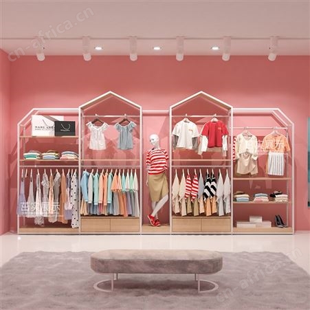 女童服装店货架展示架落地式陈列架童装货架陈列道具家纺衣服架子