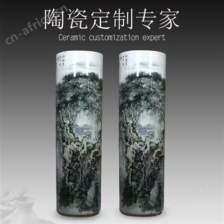 定制名师手绘陶瓷大花瓶青花瓷2米2落地大花瓶景德镇花瓶厂家