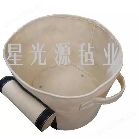 白色无纺布美植袋 手提式毛毡种植袋 控根植树袋