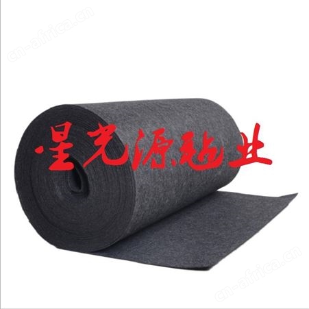 灰色涤纶短纤毛毡_硬质针刺棉无纺布毛毡布