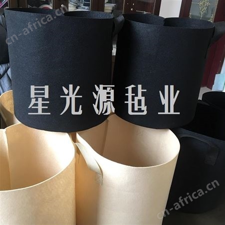 白色无纺布美植袋 手提式毛毡种植袋 控根植树袋