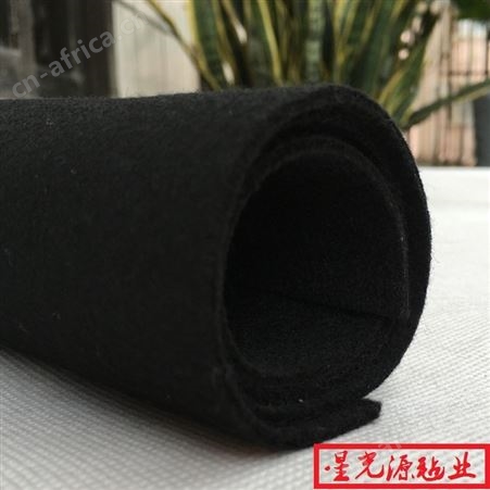 汽车后备箱热压成型黑色针刺毯，阻燃毡，起绒无纺布