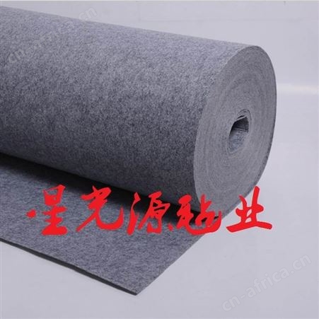 灰色涤纶短纤毛毡_硬质针刺棉无纺布毛毡布