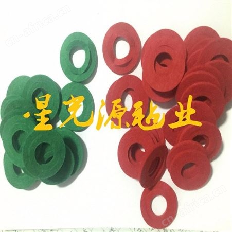 绿色羊毛毡垫，防腐蚀羊毛垫圈，定制各种异形毛毡制品件