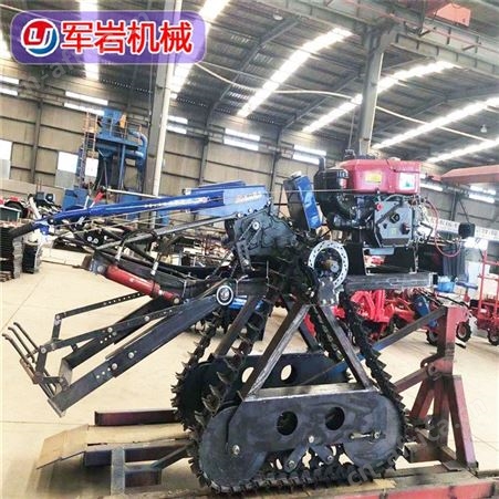 军岩柴油自走葱姜一体收获机 30-50公分深大葱收获机 大葱香菜收获机