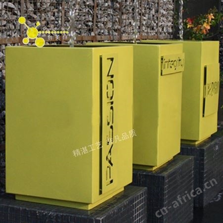 定制哑光不锈钢花盆  时尚金属摆瓶