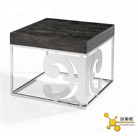 不锈钢园桌茶几  多功能小户型现代 简约不锈钢圆形茶几
