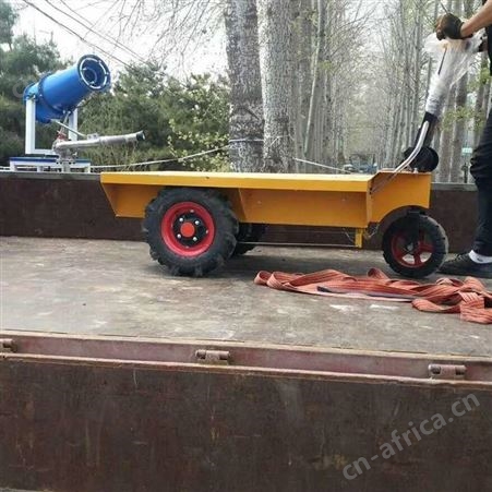 手推式电动灰斗车 建筑工地电动平板车 小型电动手推车