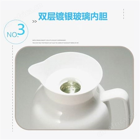 HKSURE玻璃内胆欧式保温壶CQG3054-B 1L大容量保温瓶咖啡壶