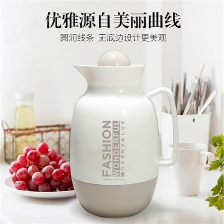 HKSURE玻璃内胆欧式保温壶CQG3054-B 1L大容量保温瓶咖啡壶