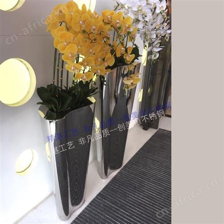 订做钛金不锈钢花盆容器 园艺花箱
