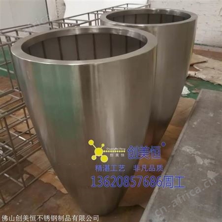 制作多边形公园花盆 现代简约方形不锈钢花瓶花箱