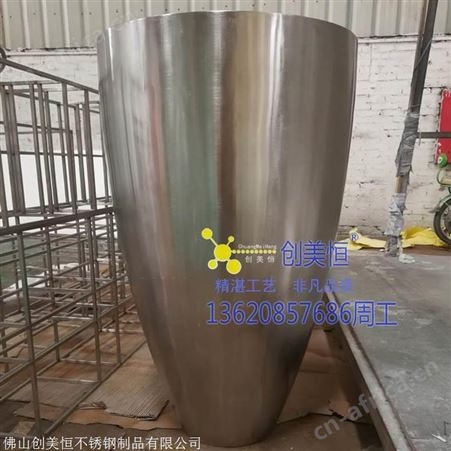 制作多边形公园花盆 现代简约方形不锈钢花瓶花箱