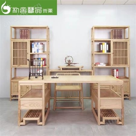 浙江奥坎实木大板餐桌 办公室客厅巴花大板泡茶桌 新中式实木大板茶桌